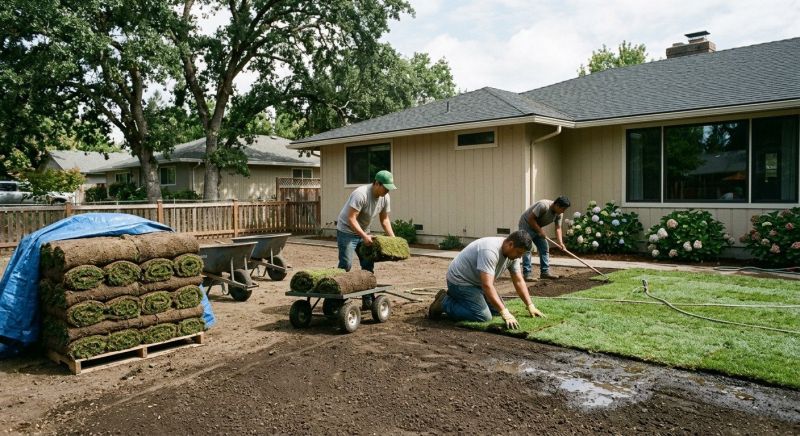 Ryegrass Sod Installation in Ventura County, CA